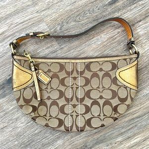 * SOLD*Coach leather and canvas shoulder bag